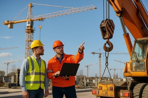 Verifica ventennale gru a torre in cantiere